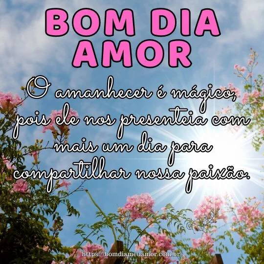 Bom dia meu amor com frases curtas