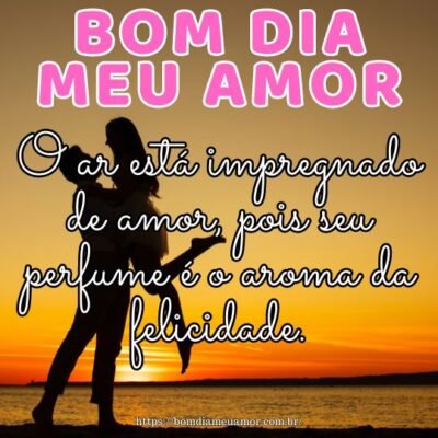 Bom dia amor da minha vida! O ar está impregnado de amor, pois seu perfume é o aroma da felicidade. Bom dia amor da minha vida! O ar está impregnado de amor, pois seu perfume é o aroma da felicidade.
