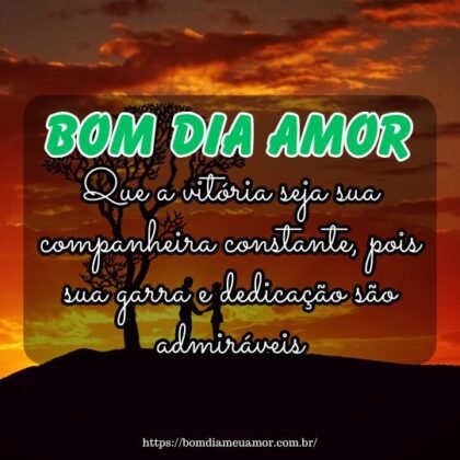Bom dia, amorzão! Que a vitória seja sua companheira constante, pois sua garra e dedicação são admiráveis. Bom dia, amorzão! Que a vitória seja sua companheira constante, pois sua garra e dedicação são admiráveis.