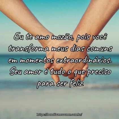 Eu te amo mozão, pois você transforma meus dias comuns em momentos extraordinários. Seu amor é tudo o que preciso para ser feliz. Eu te amo mozão, pois você transforma meus dias comuns em momentos extraordinários. Seu amor é tudo o que preciso para ser feliz.