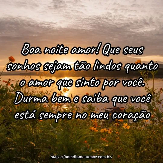 Mensagens de boa noite amor da minha vida