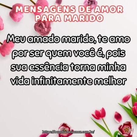 Meu amado marido, te amo por ser quem você é, pois sua essência torna minha vida infinitamente melhor. Meu amado marido, te amo por ser quem você é, pois sua essência torna minha vida infinitamente melhor.